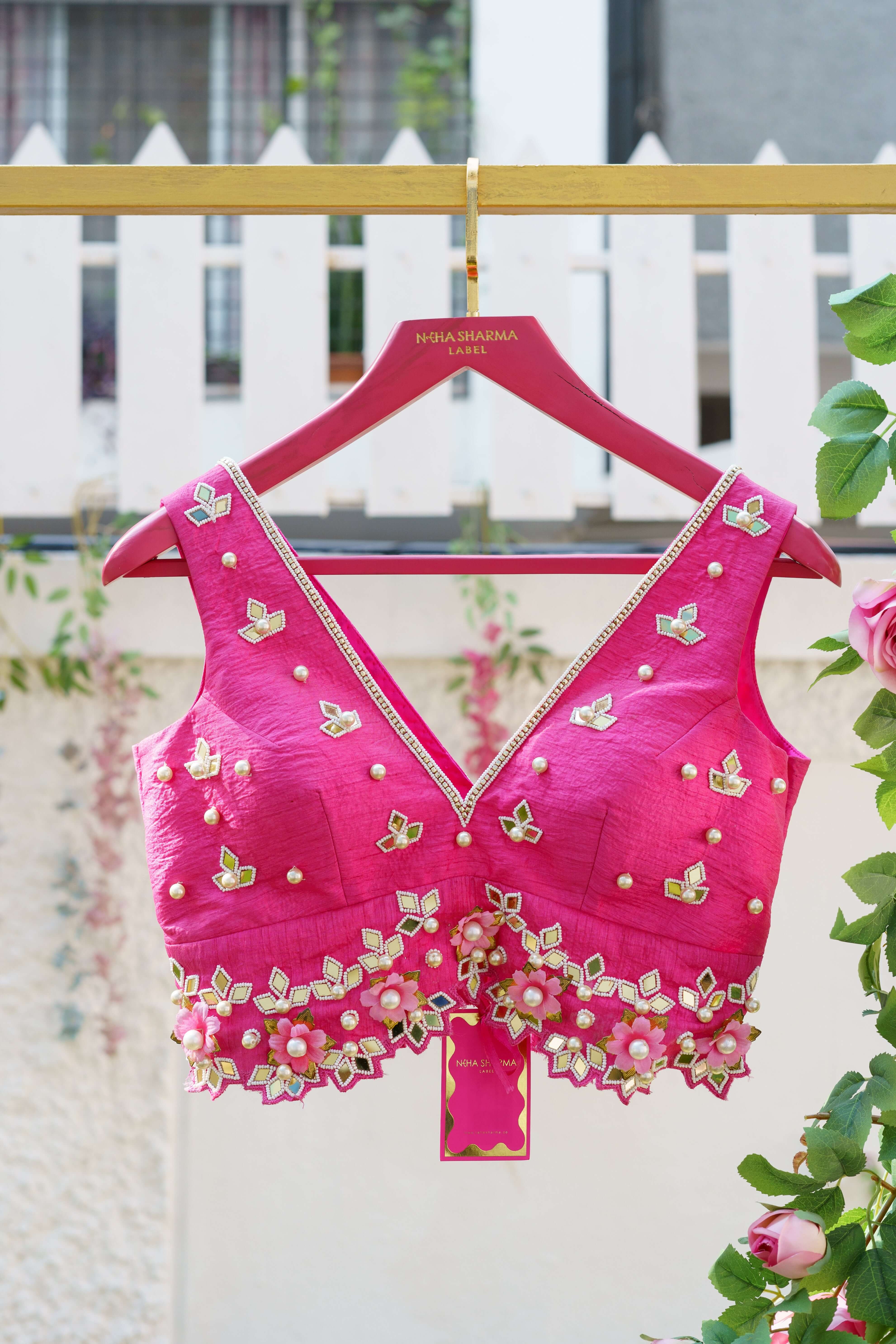 Gleaming Rose Embellished Blouse